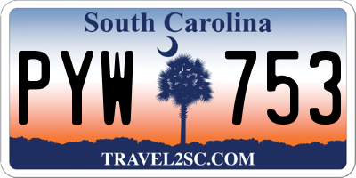 SC license plate PYW753
