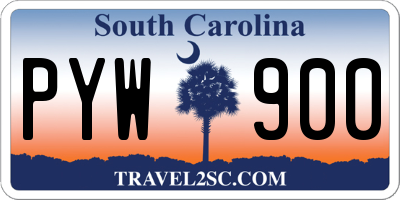 SC license plate PYW900