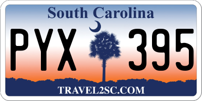 SC license plate PYX395