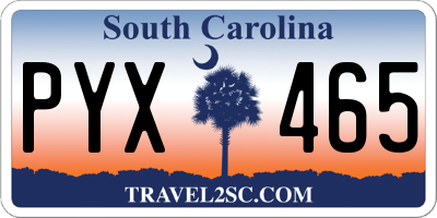 SC license plate PYX465