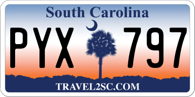 SC license plate PYX797