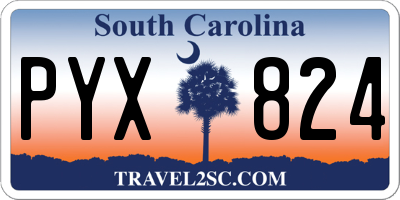 SC license plate PYX824