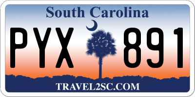 SC license plate PYX891