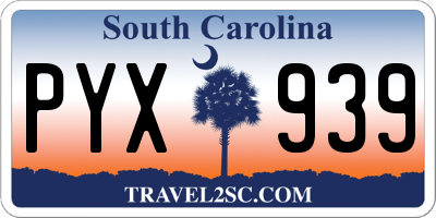 SC license plate PYX939