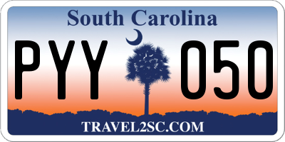 SC license plate PYY050
