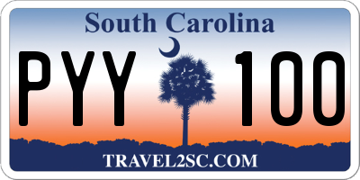 SC license plate PYY100