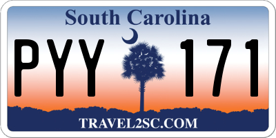 SC license plate PYY171
