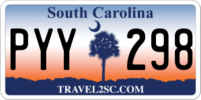 SC license plate PYY298