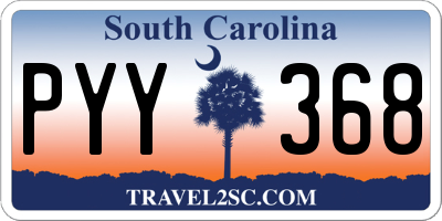 SC license plate PYY368
