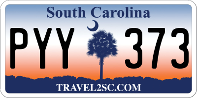 SC license plate PYY373
