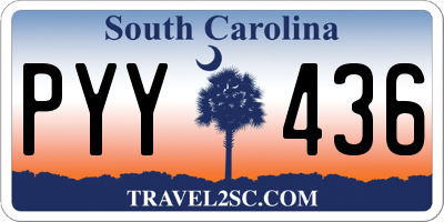 SC license plate PYY436
