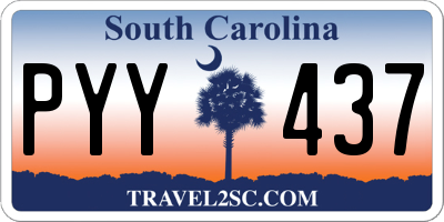 SC license plate PYY437