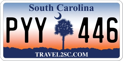 SC license plate PYY446