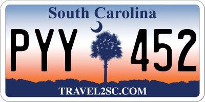 SC license plate PYY452