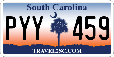SC license plate PYY459