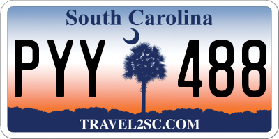 SC license plate PYY488