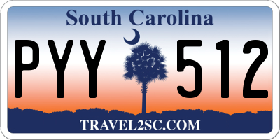 SC license plate PYY512