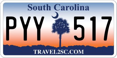 SC license plate PYY517
