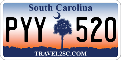 SC license plate PYY520