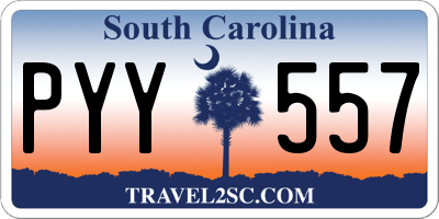 SC license plate PYY557