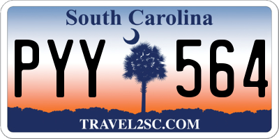 SC license plate PYY564