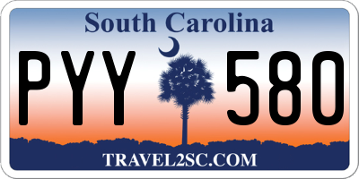 SC license plate PYY580