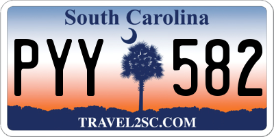 SC license plate PYY582