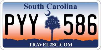SC license plate PYY586