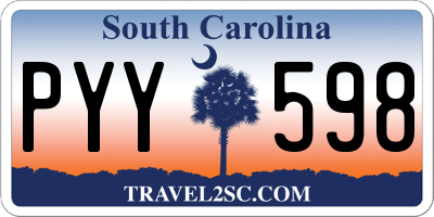 SC license plate PYY598