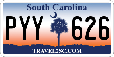 SC license plate PYY626