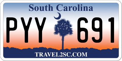 SC license plate PYY691
