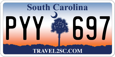 SC license plate PYY697