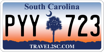 SC license plate PYY723