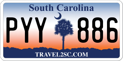SC license plate PYY886