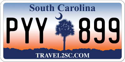 SC license plate PYY899
