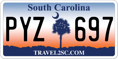 SC license plate PYZ697