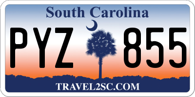 SC license plate PYZ855