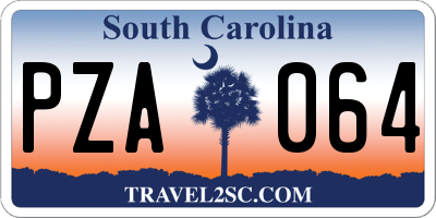 SC license plate PZA064