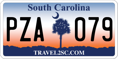 SC license plate PZA079