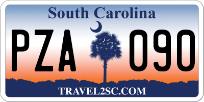 SC license plate PZA090