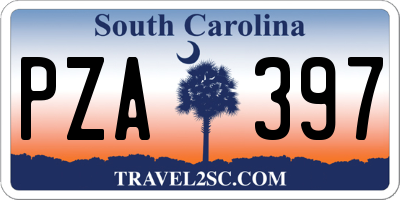 SC license plate PZA397