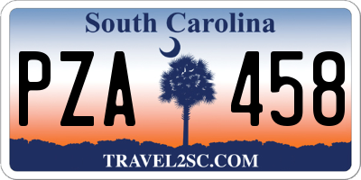 SC license plate PZA458