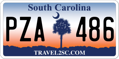 SC license plate PZA486