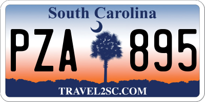 SC license plate PZA895
