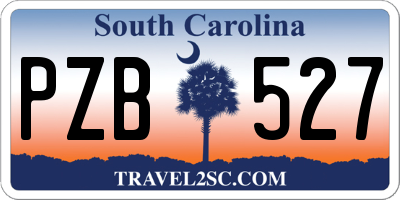 SC license plate PZB527