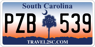 SC license plate PZB539