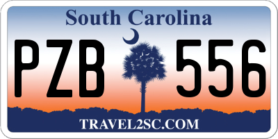 SC license plate PZB556