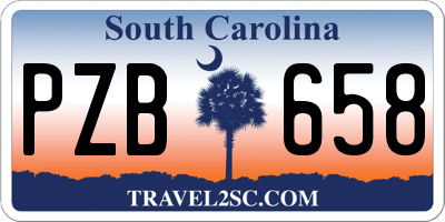 SC license plate PZB658