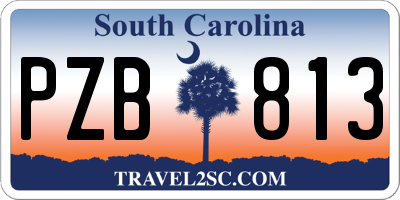 SC license plate PZB813