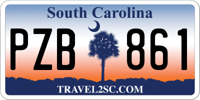 SC license plate PZB861
